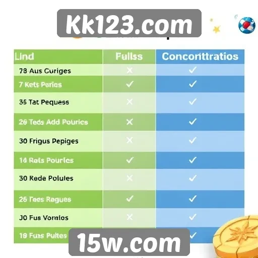 Comparação de promoções no Kk123.com e concorrentes